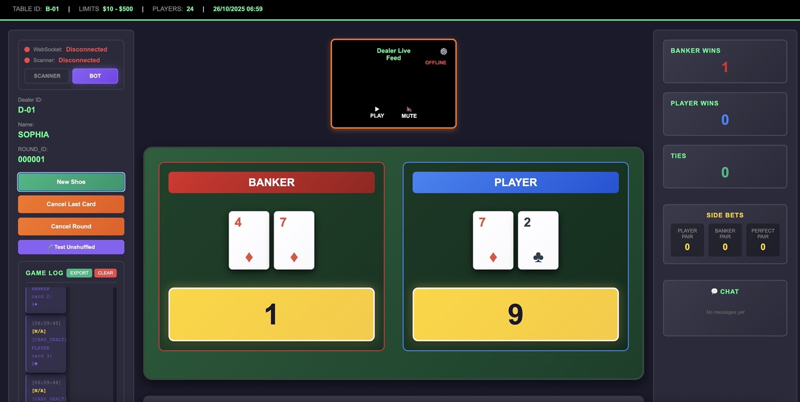 Baccarat Presenter System